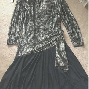 80s drop waist shimmering dress